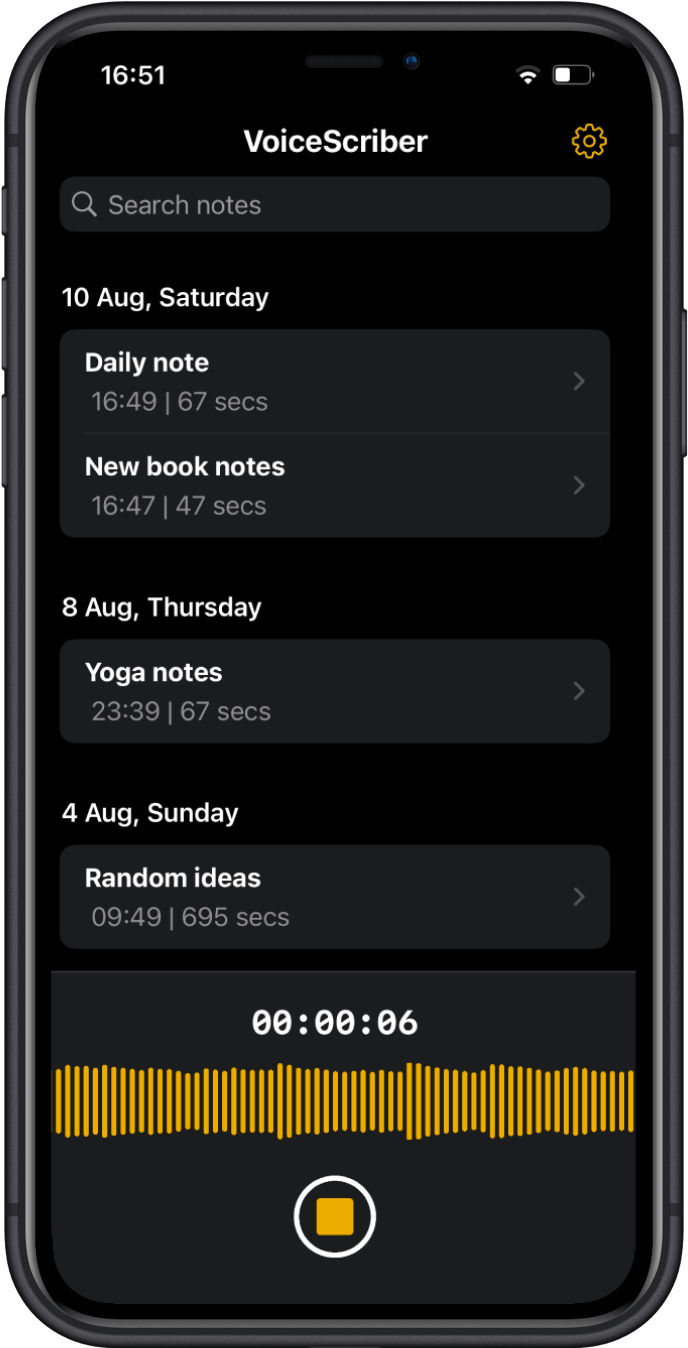 VoiceScriber iPhone App